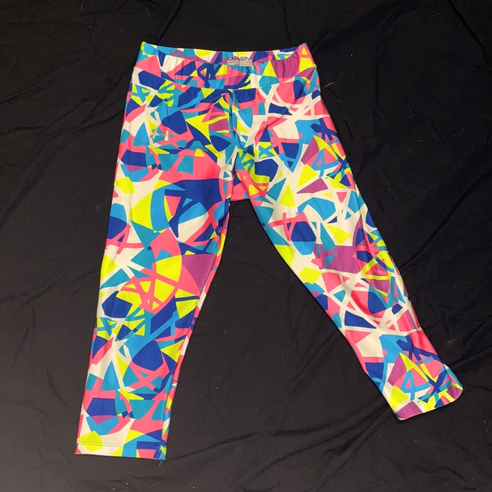 FUN 80s CROPPED leggings UNDER ARMOUR SIZE SMALL